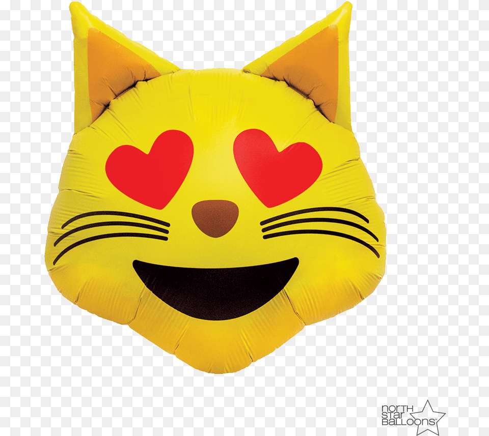 Heart Eyes Emoji Emoji Cat Heart Eyes 22 In Transparent Transparent Heart Emoji Cat, Animal, Mammal, Pet Png Image