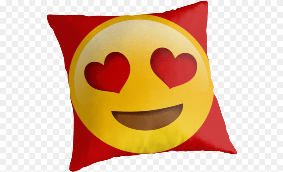 Heart Eyes Emoji Heart Eyes Emoji By Mikslayla Cushion, Home Decor, Pillow Png