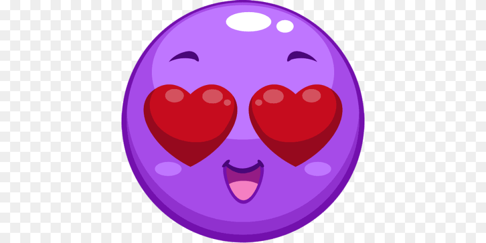 Heart Eyes Emoji Purple Emoji, Balloon, Face, Head, Person Png