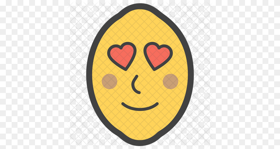 Heart Eyes Lemon Emoji Icon Smiley Free Transparent Png