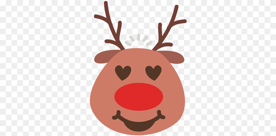 Heart Eyes Reindeer Face Emoticon 48 Transparent U0026 Svg Christmas Do Not Enter Sign, Snout, Ammunition, Grenade, Weapon Free Png