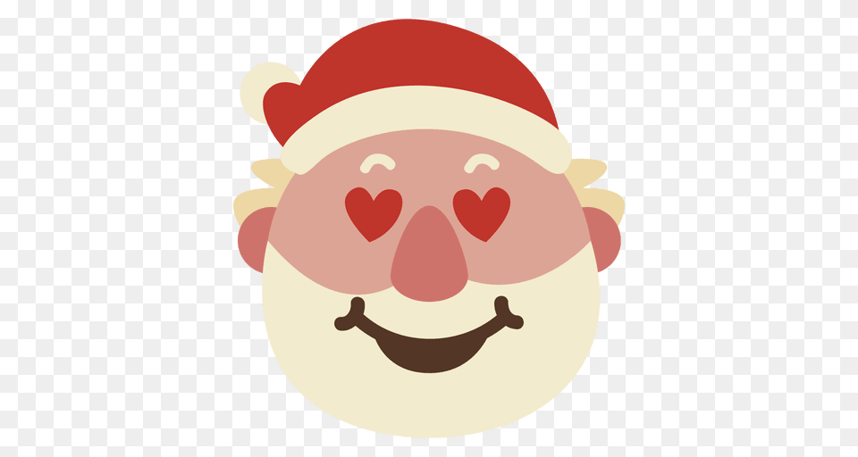 Heart Eyes Santa Claus Face Emoticon Free Transparent Png