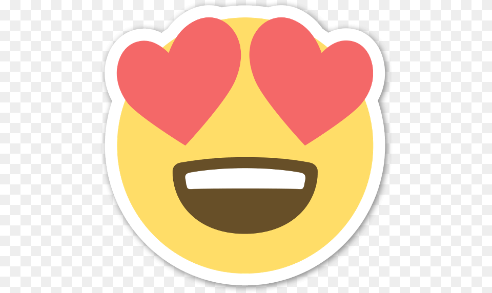 Heart Eyes Smiley Sticker Eye Heart Emoji, Logo Free Png