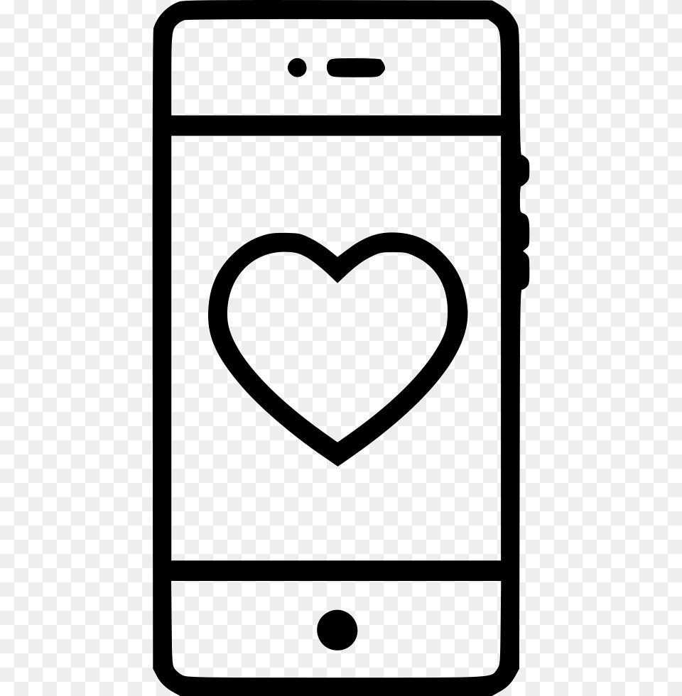 Heart Favourite Favorite Love Like Outline Comments Portable Network Graphics, Electronics, Mobile Phone, Phone, Stencil Free Transparent Png