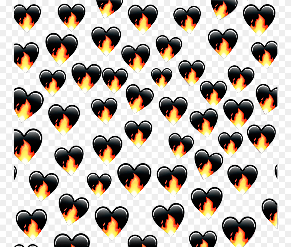 Heart Fire Blackheart Emoji Red Black Background Emoji Background Black Heart, Flame Free Transparent Png
