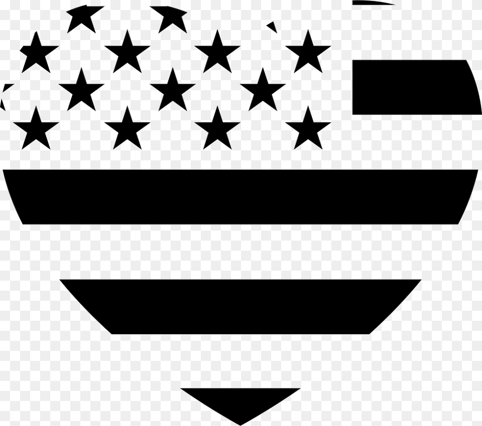 Heart Flag Of United States Of America New Zealand Flag, Stencil, Star Symbol, Symbol Free Png Download