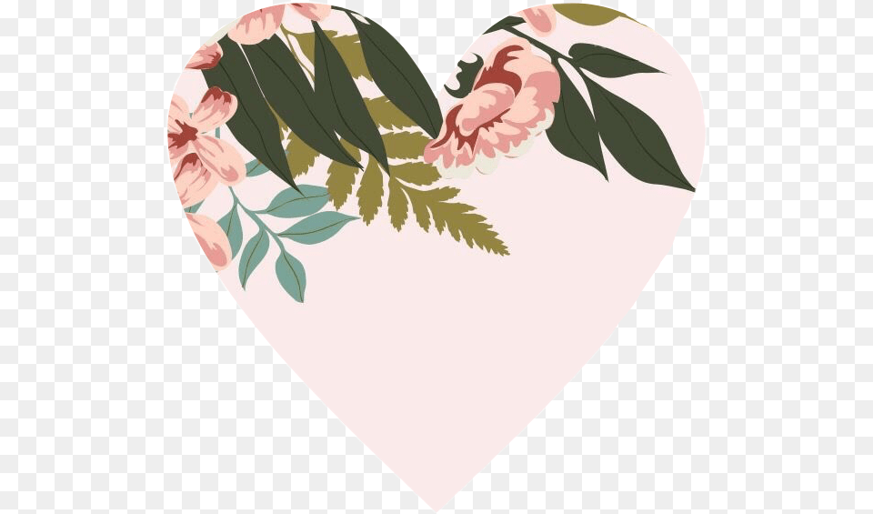 Heart Flowers Plants Nature Pink Tumblr Sticker Lamentations 3 22 23 Printable, Leaf, Plant Free Transparent Png