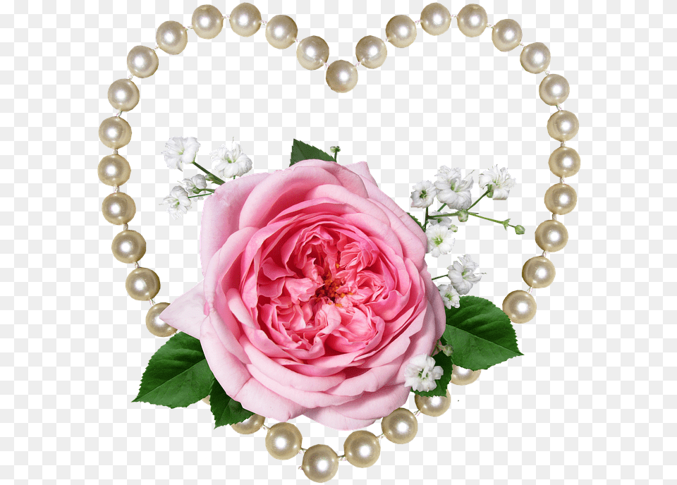 Heart Flowers Rose Decoration, Accessories, Flower, Plant, Jewelry Png Image