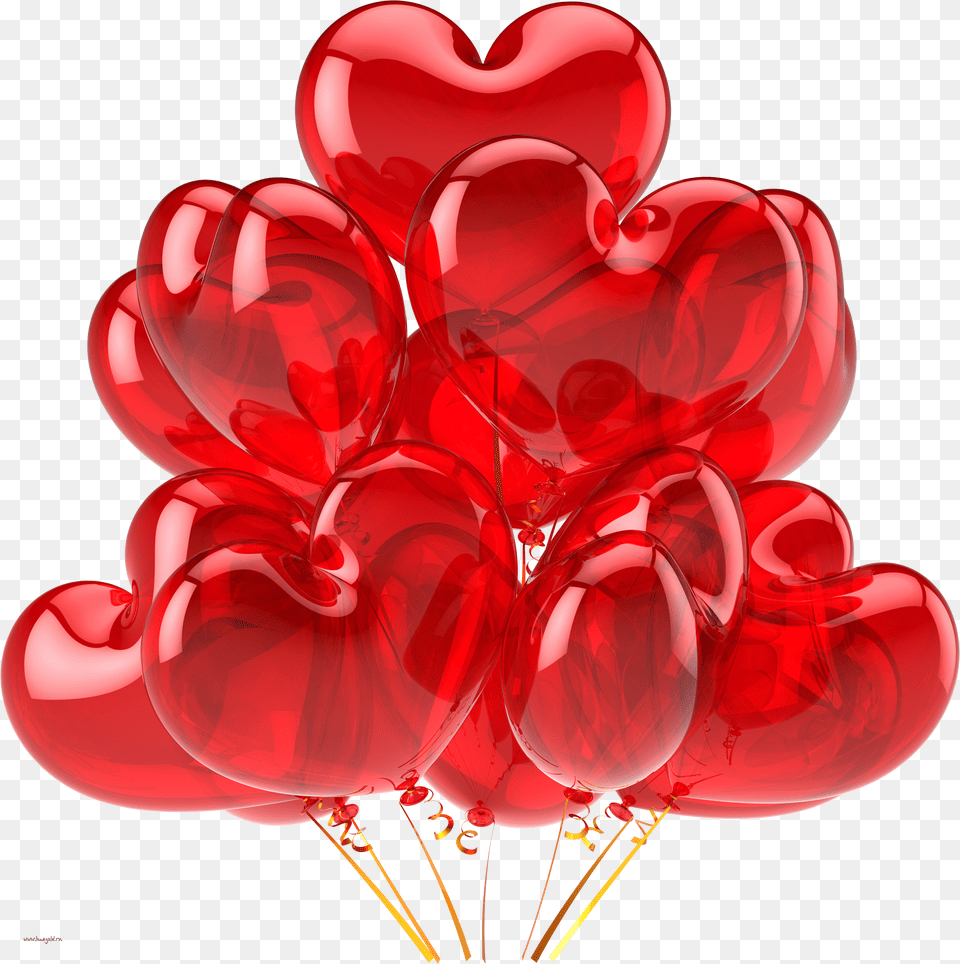 Heart Flying Balloons Image Heart Shaped Heart Balloons Background, Balloon Free Png Download