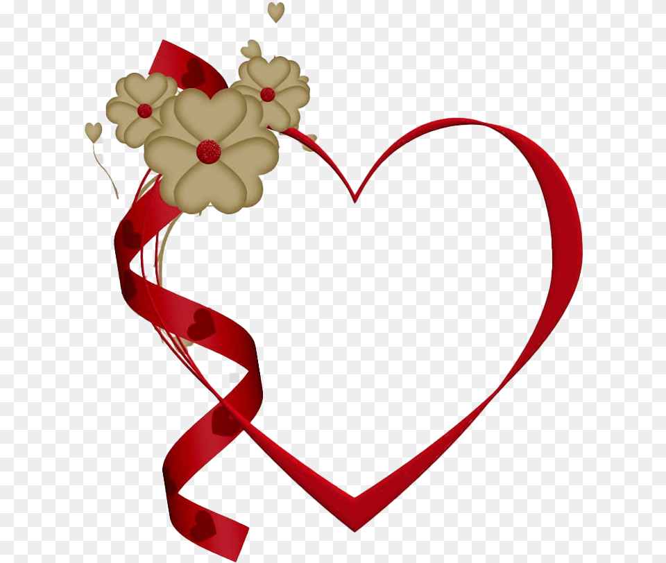 Heart Frame Background Love Photo Frame Hd, Flower, Plant, Bow, Weapon Png Image