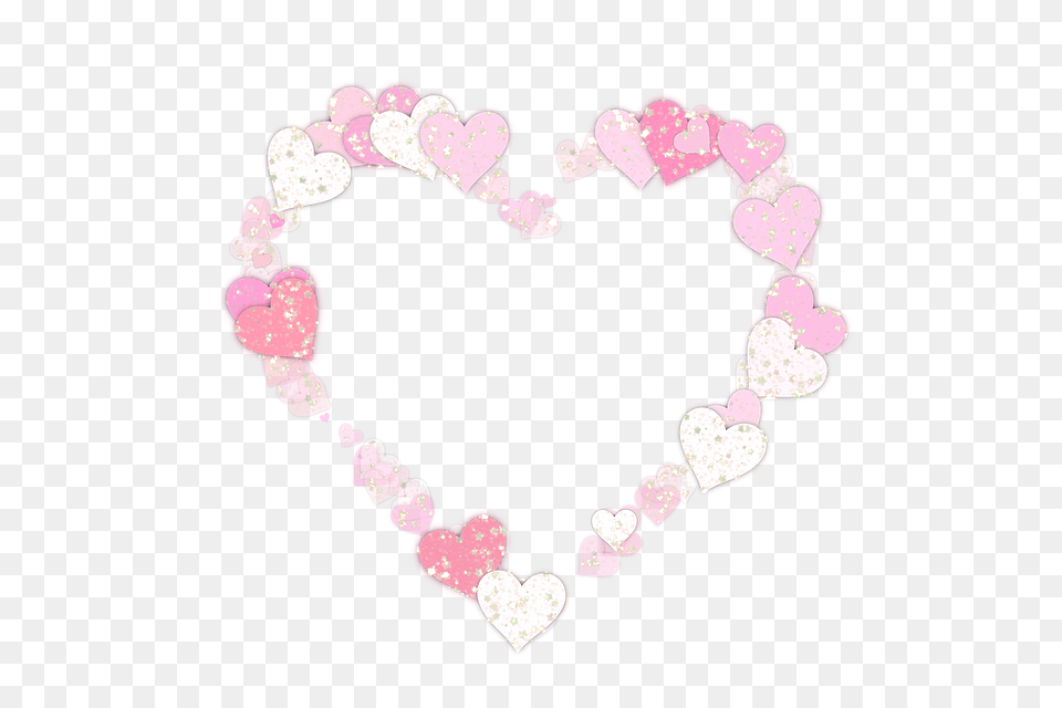 Heart Frame Glitter Confetti Images U2013 Heart Glitter Frame, Accessories, Jewelry, Necklace Free Transparent Png