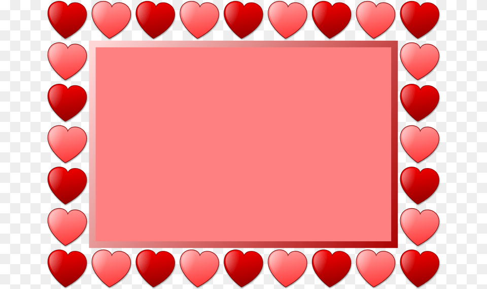Heart Frame Transparent Valentines Day Border Clip Art, Blackboard Free Png Download