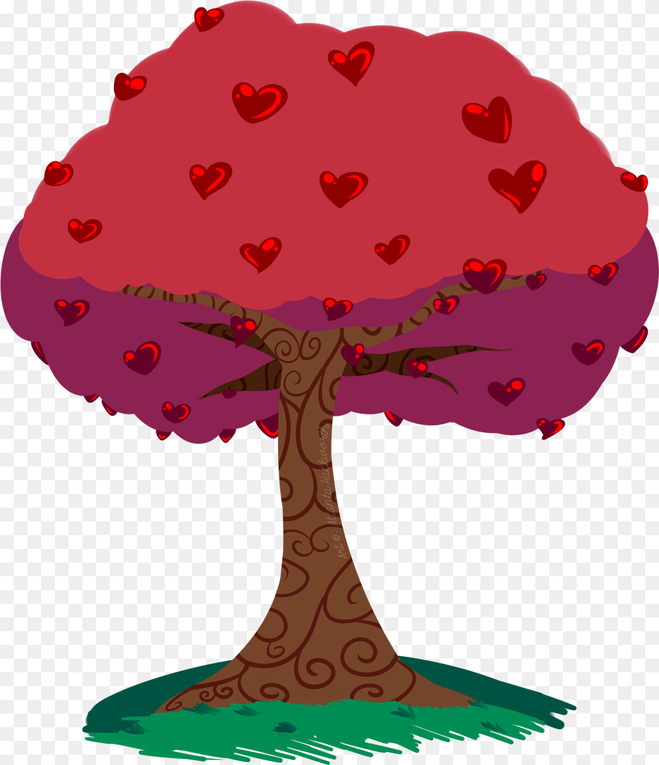 Heart Fruit Tree Clipart Tree, Plant, Lamp, Flower, Art Free Png