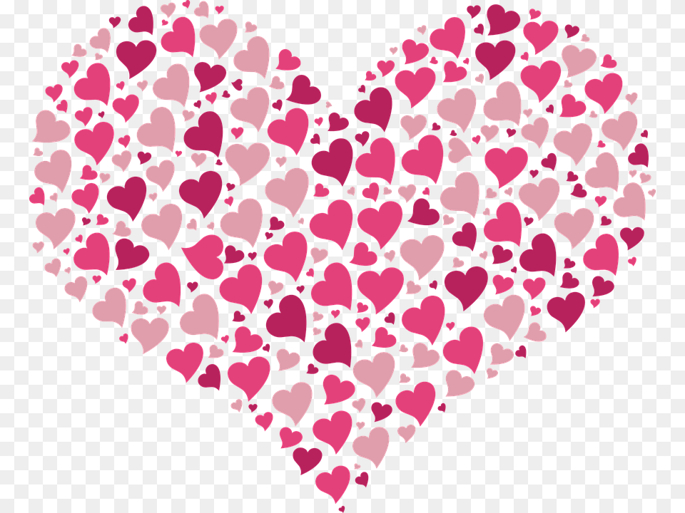 Heart Full Of Little Hearts Pink, Pattern Free Transparent Png