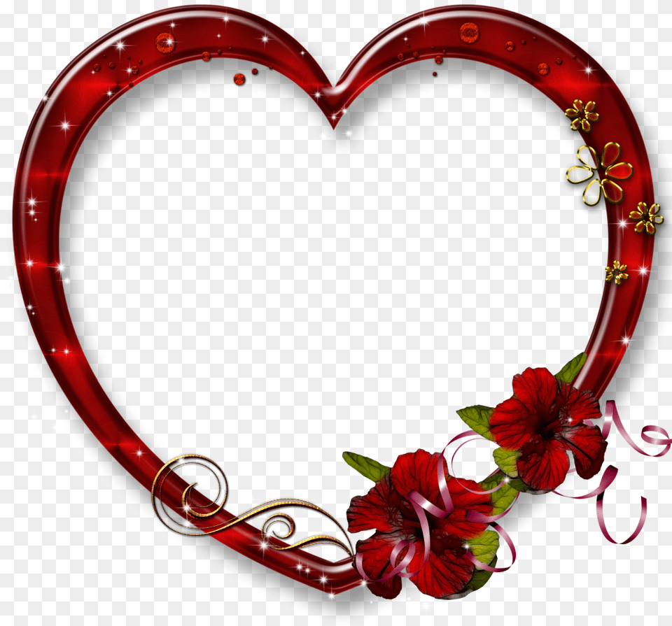Heart Gif Red Photo Frames Clean Heart Heart Love Frames Hd, Flower, Plant, Art, Floral Design Png Image