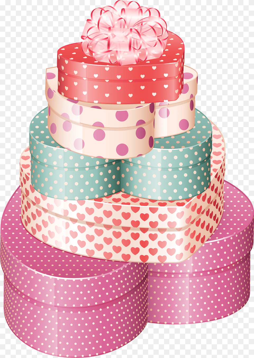Heart Gift Boxes Clipart, Cake, Dessert, Food, Birthday Cake Png Image
