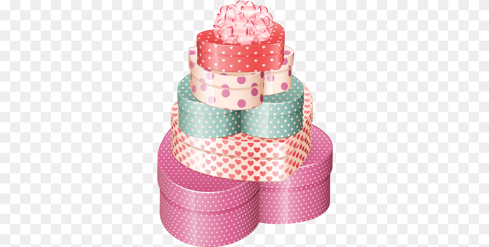 Heart Gift Boxes Clipart Valentine Gift, Cake, Dessert, Food, Birthday Cake Free Transparent Png
