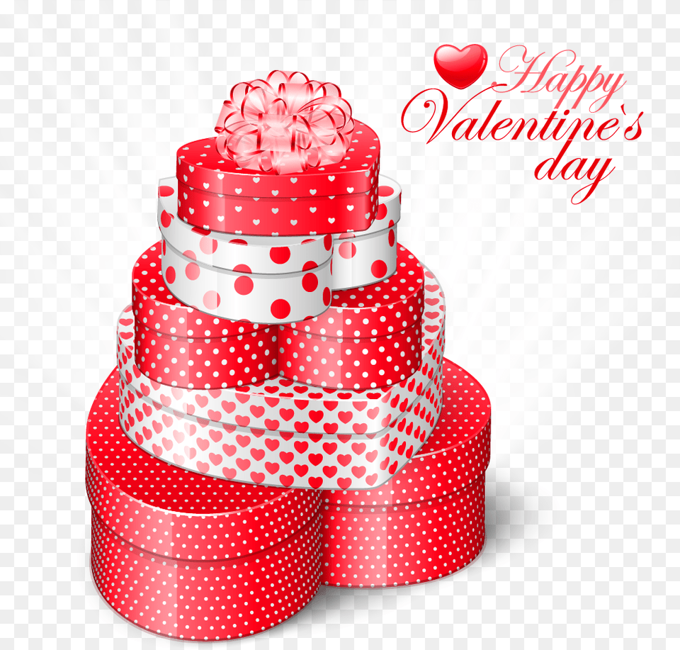 Heart Gift Boxes Valentines Day Gifts Clipart, Cake, Dessert, Food, Birthday Cake Png