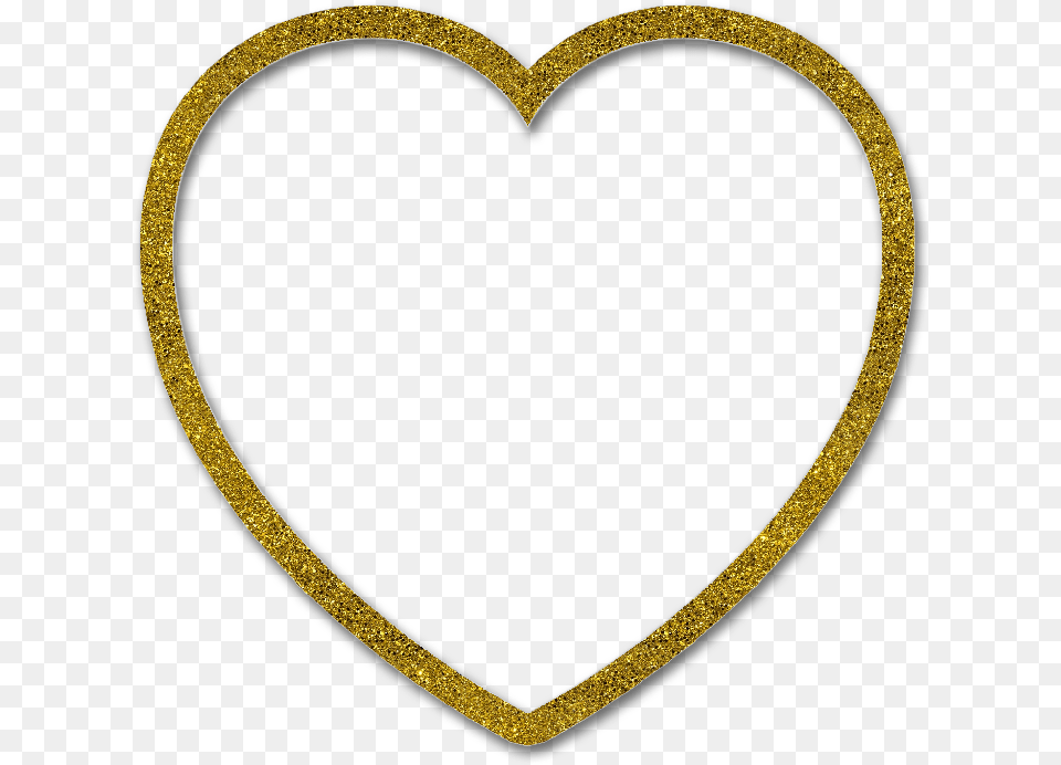 Heart Glitter Gold Frame Borderftestickers Serdce Heart Png