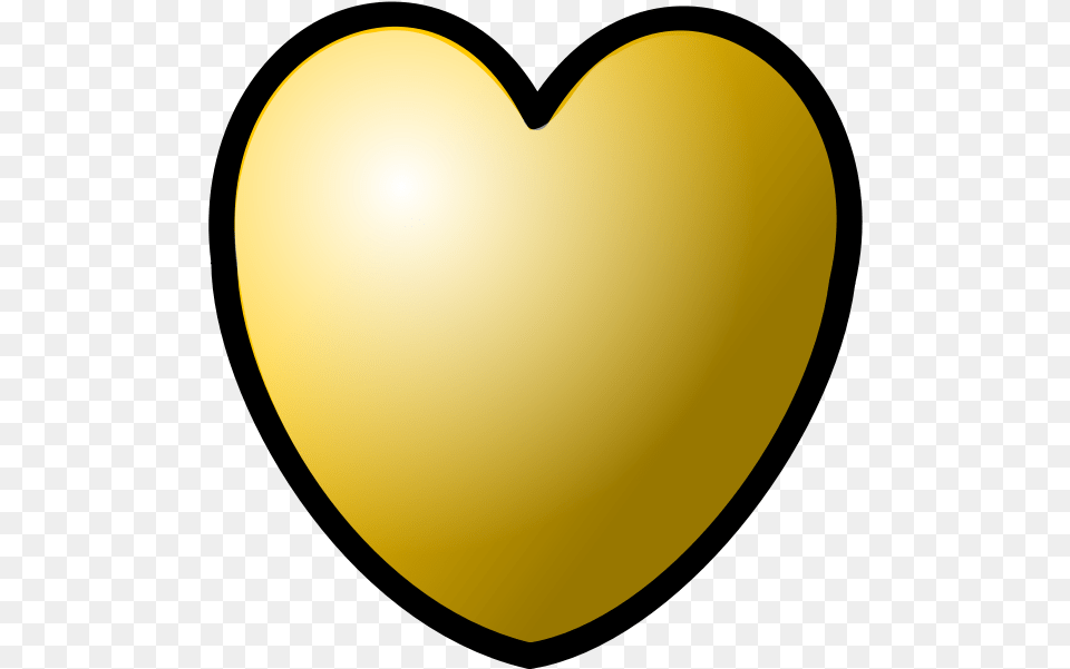 Heart Gold Theme Cartoon Of Gold Heart, Astronomy, Moon, Nature, Night Free Transparent Png