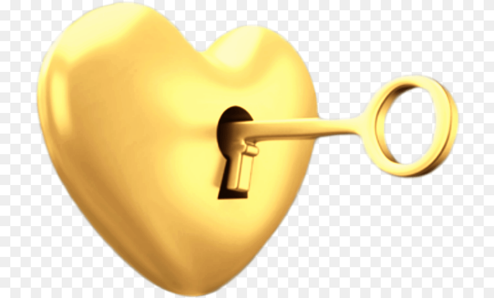 Heart Golden Love, Key Png Image