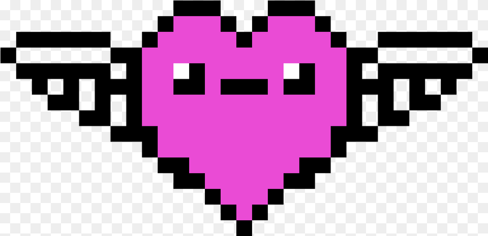 Heart Grows Wings Pixel Heart Blue Clipart Full Size Bt21 Tata Pixel Art, Purple, First Aid Free Transparent Png