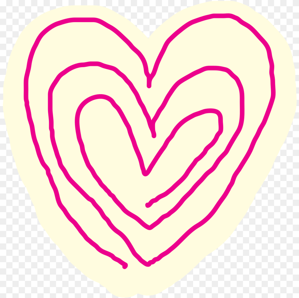 Heart Hand Drawn Spiral With Background Girly, Person Free Png Download