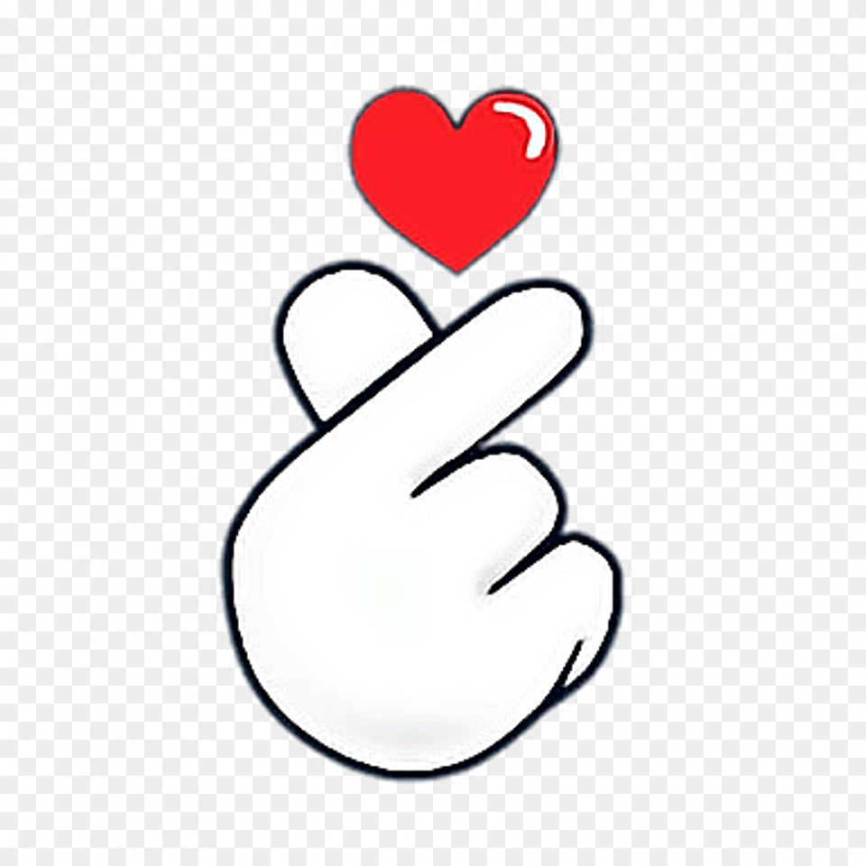 Heart Hands Love Ftestickers Stickers Autocollants Emoji Finger Heart, Body Part, Hand, Person Png Image