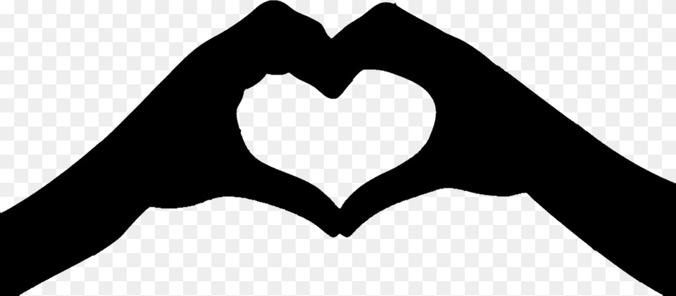 Heart Hands Silouette Black Love Jpg Download Heart Hands Black And White, Logo, Symbol Free Transparent Png