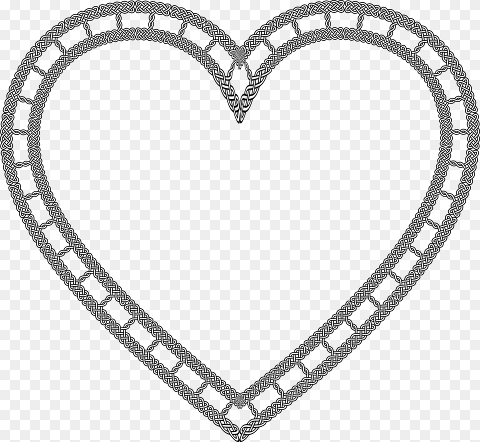 Heart Heart Aesthetic Black And White, Gray Png Image