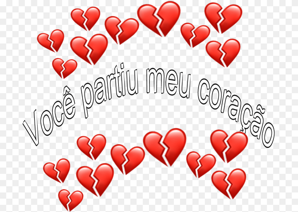 Heart Heartbroken Heartemoji Emoji Emoticons Coracaopartido Heart, Food, Ketchup Free Png Download