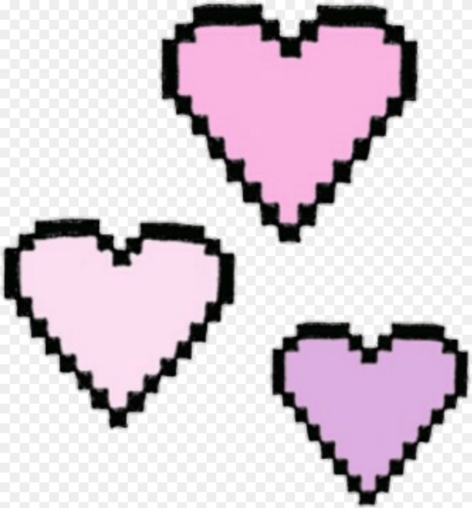 Heart Hearts Colorful Tumblr Kawaii Edit Edits Pixel Art Transparent Background, Purple Free Png Download