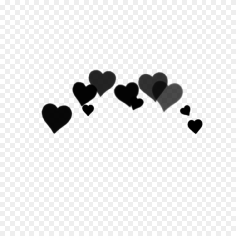 Heart Hearts Crown Crowns Heartcrown Black Aesthetic, Gray Png Image