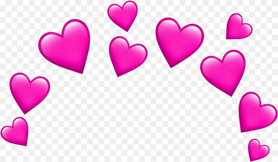 Heart Hearts Crown Emoji Emojis Transpernt Emoji Background Heart Emojis, Purple, Flower, Petal, Plant Free Png