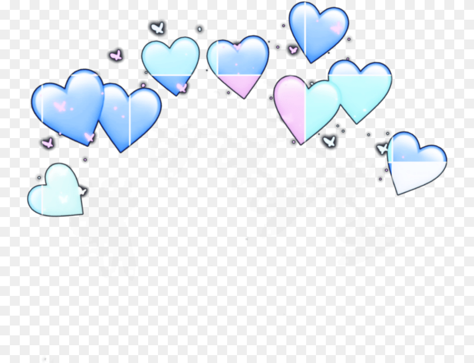 Heart Hearts Crown Heartcrown Blue Blueheart Heart, Balloon Free Transparent Png