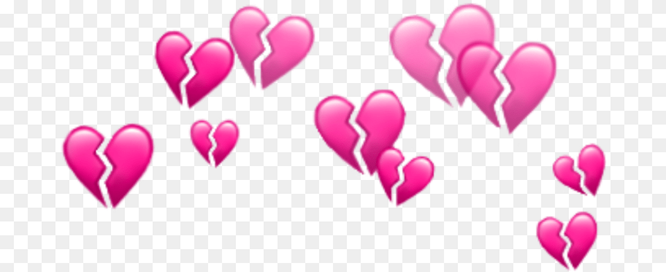 Heart Hearts Emotions Emoji Tumblr Heart Emoji Crown Transparent, Flower, Petal, Plant, Purple Free Png Download