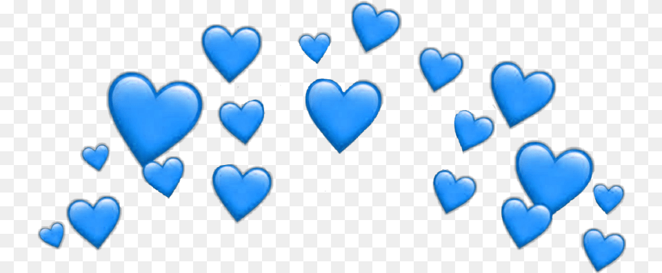 Heart Hearts Heartcrown Crown Filter Snapchat Blue Heart Heart Emoji Transparent Background, Symbol Png Image