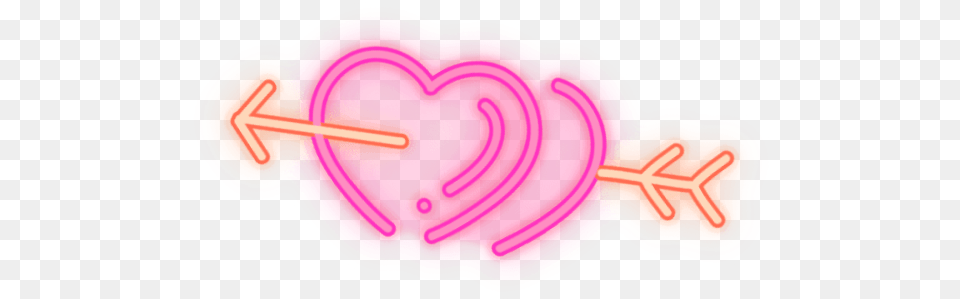 Heart Hearts Pink Love Glowing Neonlight Neon Illustration, Food, Sweets, Candy, Ketchup Free Png