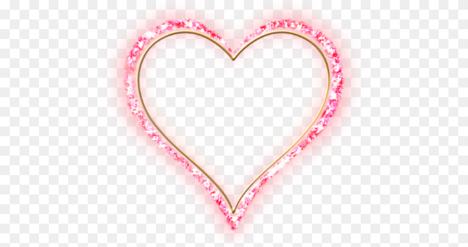 Heart Hearts Pink Neon Glowing Neonlight Love Heart Free Transparent Png