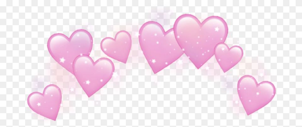 Heart Hearts Pinkhearts Pinkheart Glitter Crown Pink Heart Emoji Transparent, Balloon Png Image