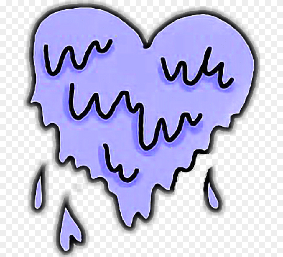 Heart Hearts Purple Blue Drip Dripping Tumblr Clipart Emoji Derretido De Amor, Baby, Person Png