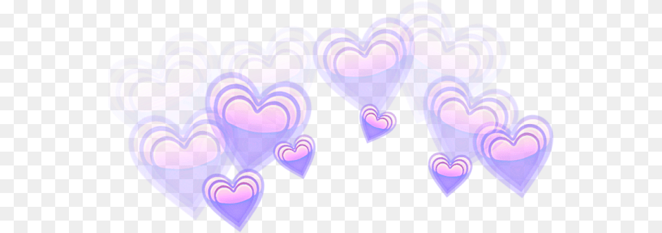 Heart Hearts Purple Heartcrown Crown Emojicrown Heart Flower Crown Transparent, Pattern, Art, Graphics, Accessories Png Image