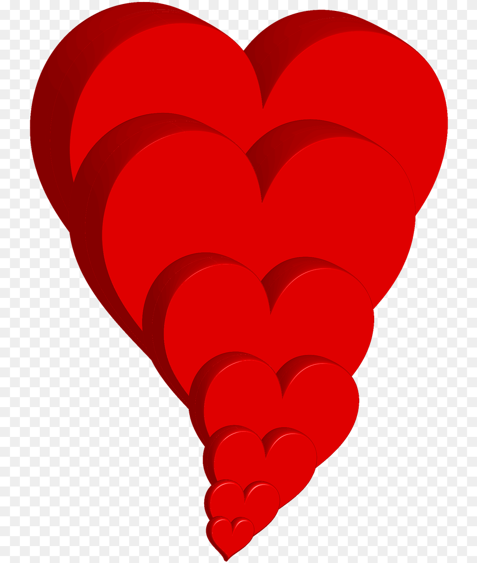 Heart Hearts Red 3d, Balloon, Dynamite, Weapon, Aircraft Free Png Download