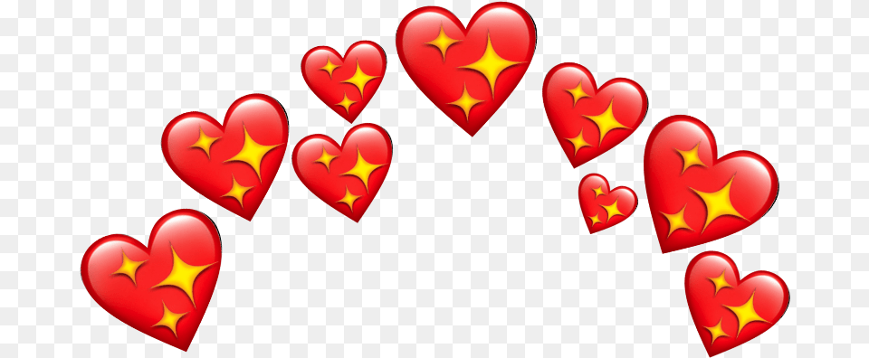 Heart Hearts Red Redheart Star Yellow Crown Red Heart Crown Picsart, Symbol, Dynamite, Weapon Png