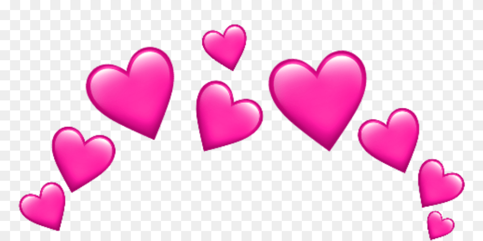Heart Hearts Rosa Pink Love Love Heart Emojis, Flower, Petal, Plant, Purple Png Image
