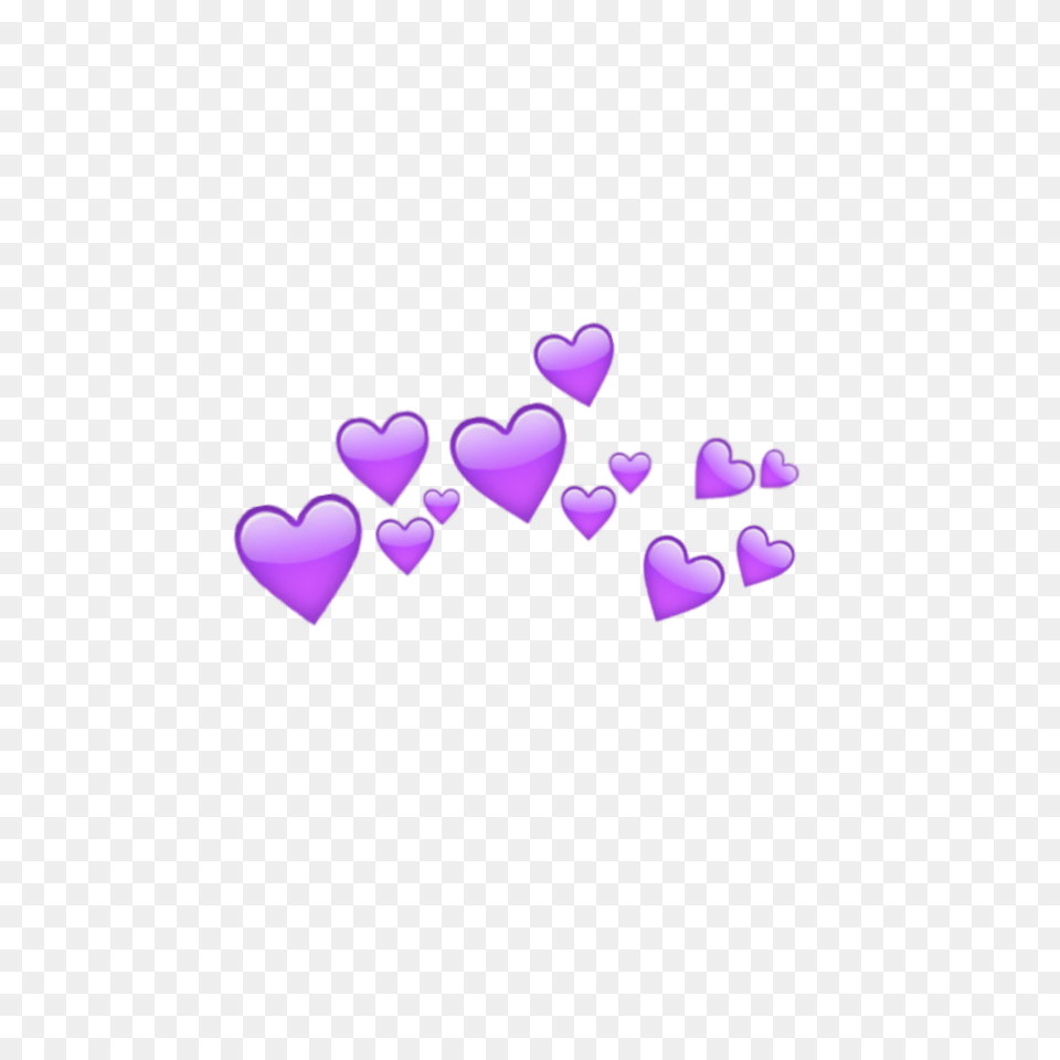 Heart Hearts Tumblr Purple Emoji Crown Free Png