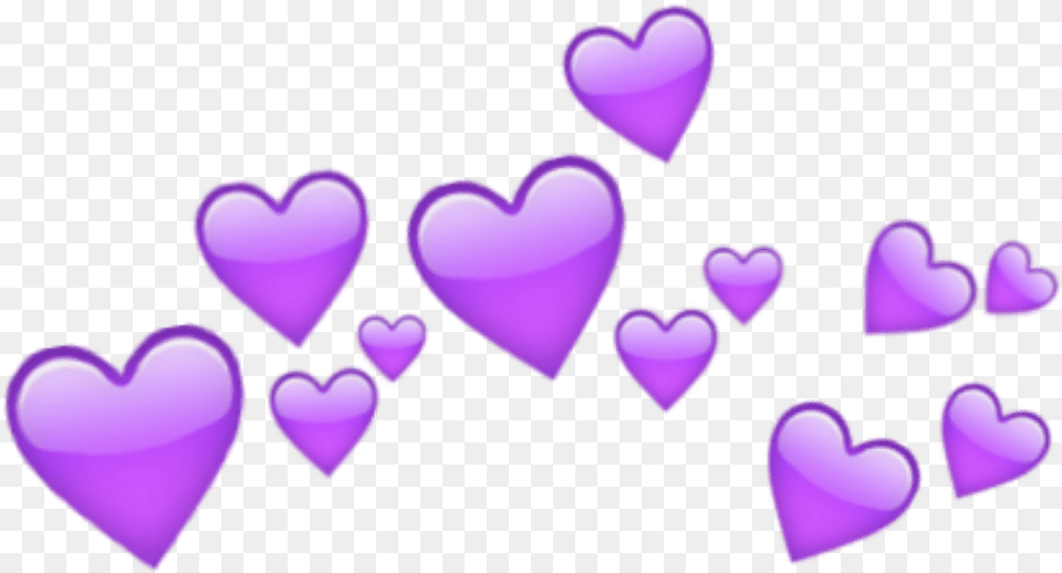 Heart Hearts Tumblr Purple Emoji Crown Corona De Corazones Png