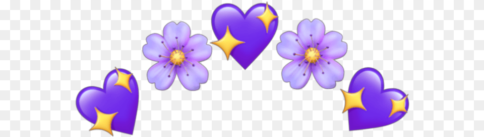 Heart Hearts Tumblr Purpleheart Emoji Sticker Family Emoji, Purple, Flower, Plant Free Png