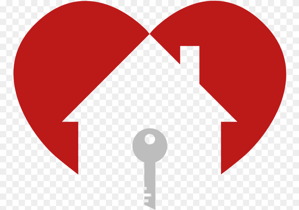 Heart Home Icon White, Key Free Png Download