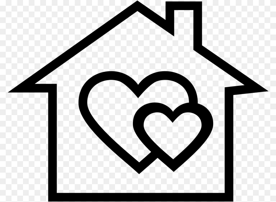 Heart Home Part P Electrical, Gray Png Image